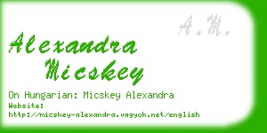 alexandra micskey business card